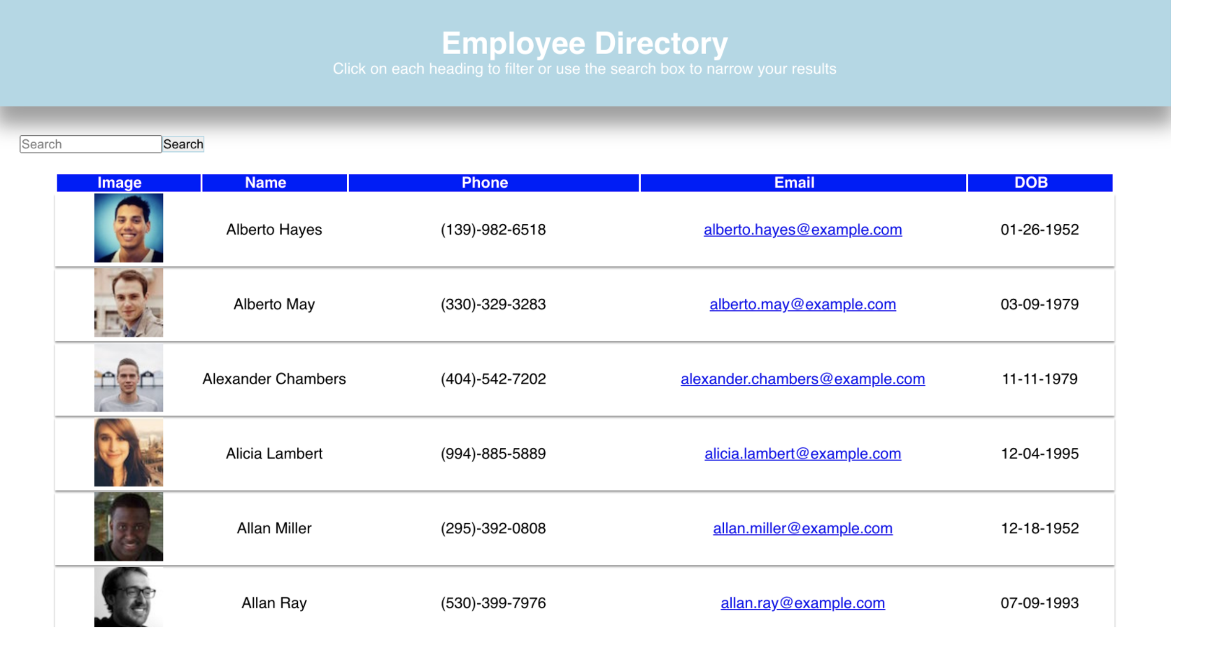 Image of employee Directory