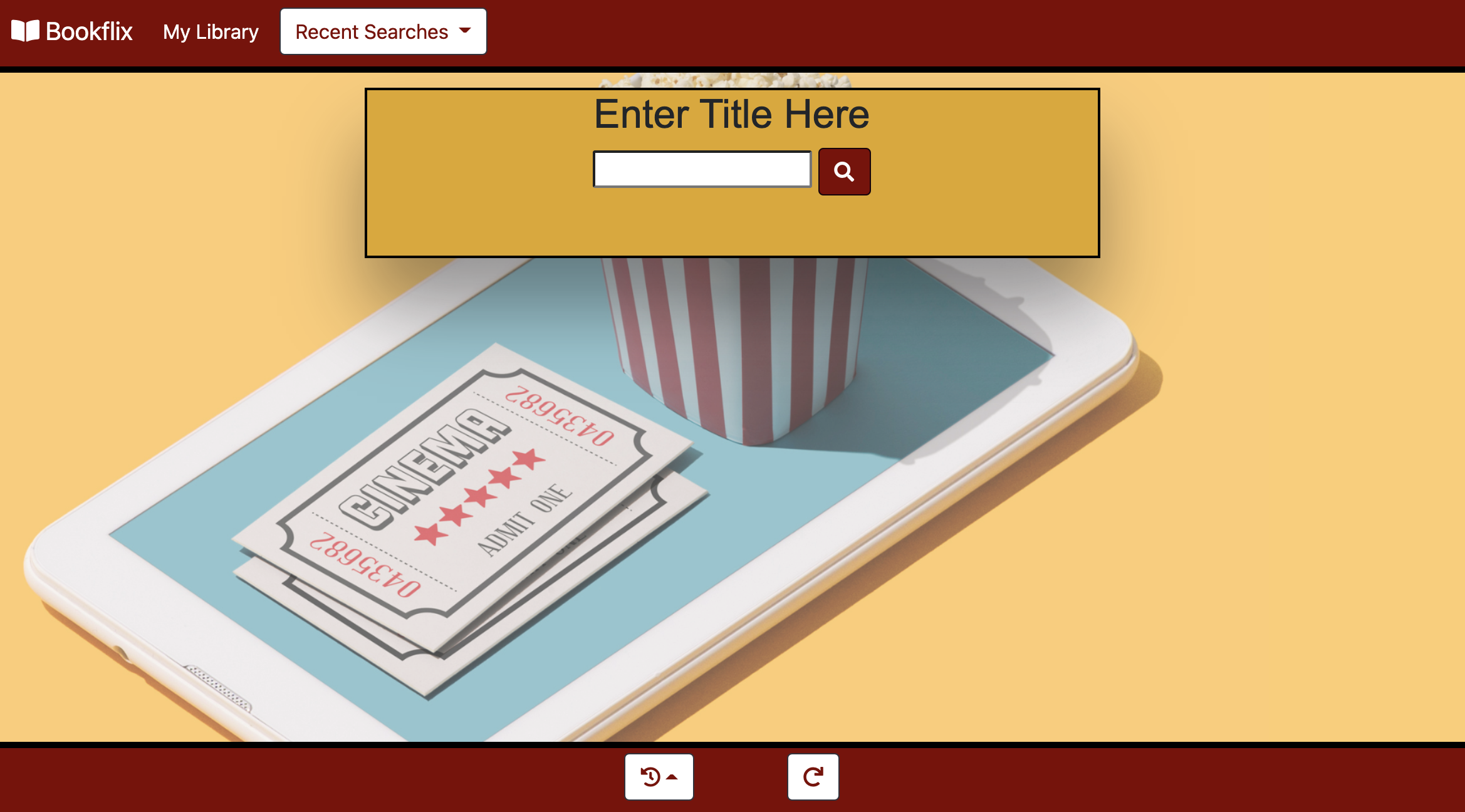 image of Bookflix home page