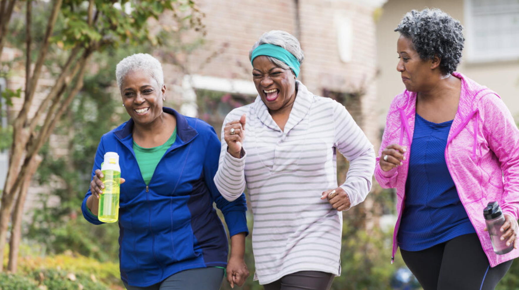 image of people running